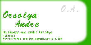 orsolya andre business card